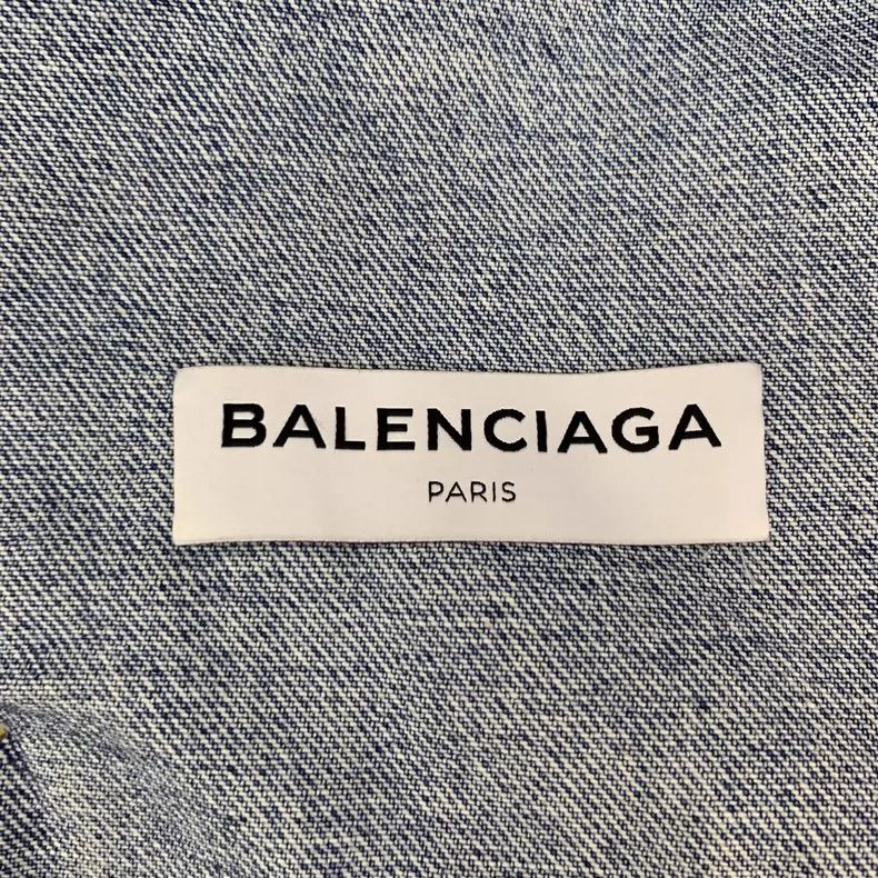 Balenciaga Blue Cotton Long Sleeve Denim Jacket Size US S / EU 44-46 / 1 - 6 Thumbnail