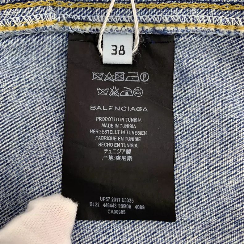 Balenciaga Blue Cotton Long Sleeve Denim Jacket Size US S / EU 44-46 / 1 - 7 Thumbnail