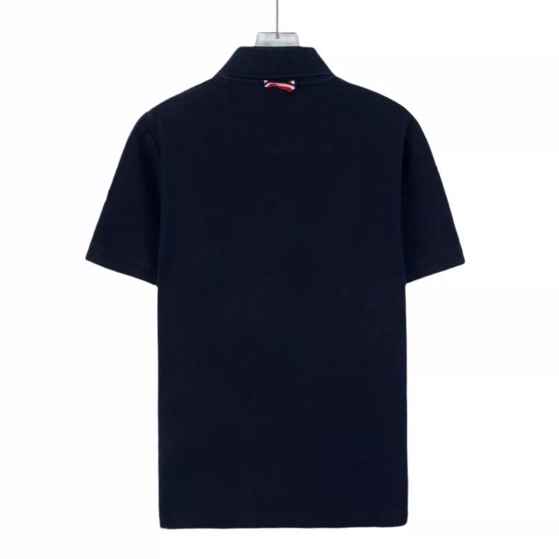 Moncler Moncler Navy Logo Polo Shirt with Button Detail Size US M / EU 48-50 / 2 - 2 Thumbnail