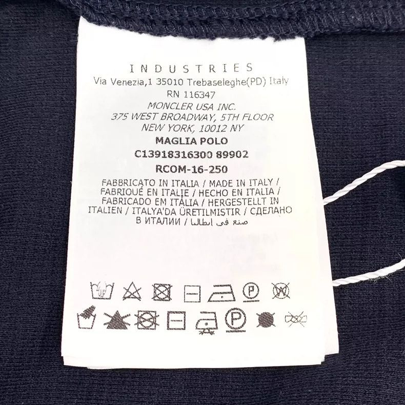 Moncler Moncler Navy Logo Polo Shirt with Button Detail Size US M / EU 48-50 / 2 - 7 Thumbnail
