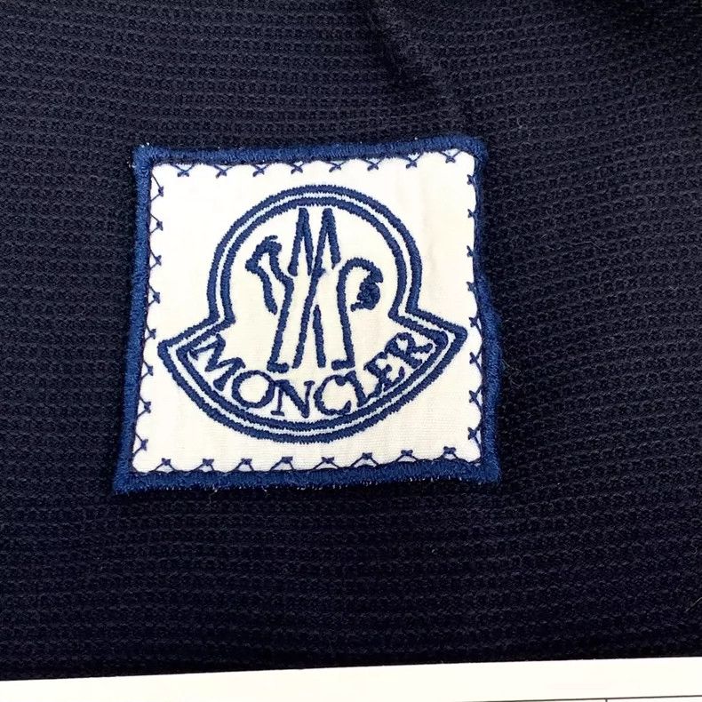 Moncler Moncler Navy Logo Polo Shirt with Button Detail Size US M / EU 48-50 / 2 - 5 Thumbnail