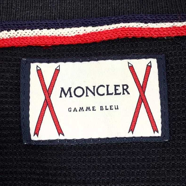 Moncler Moncler Navy Logo Polo Shirt with Button Detail Size US M / EU 48-50 / 2 - 6 Thumbnail