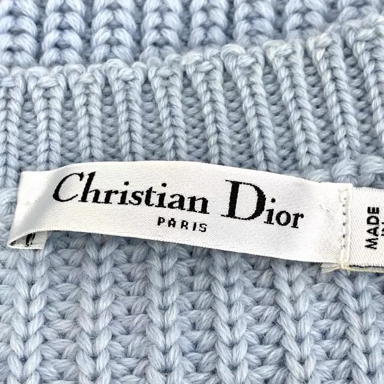 Dior Blue Wool Knitted Long Sleeve Sweater Size US XXS / EU 40 - 5 Thumbnail