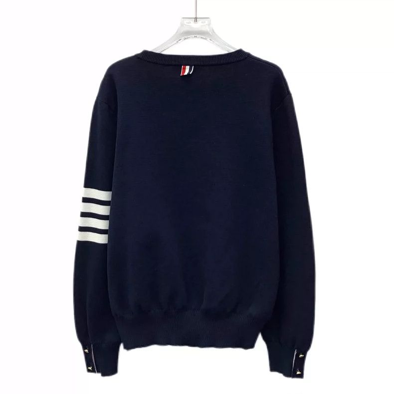 Thom Browne Thom Browne Classic Long Sleeve Knit Sweater Size US L / EU 52-54 / 3 - 2 Thumbnail