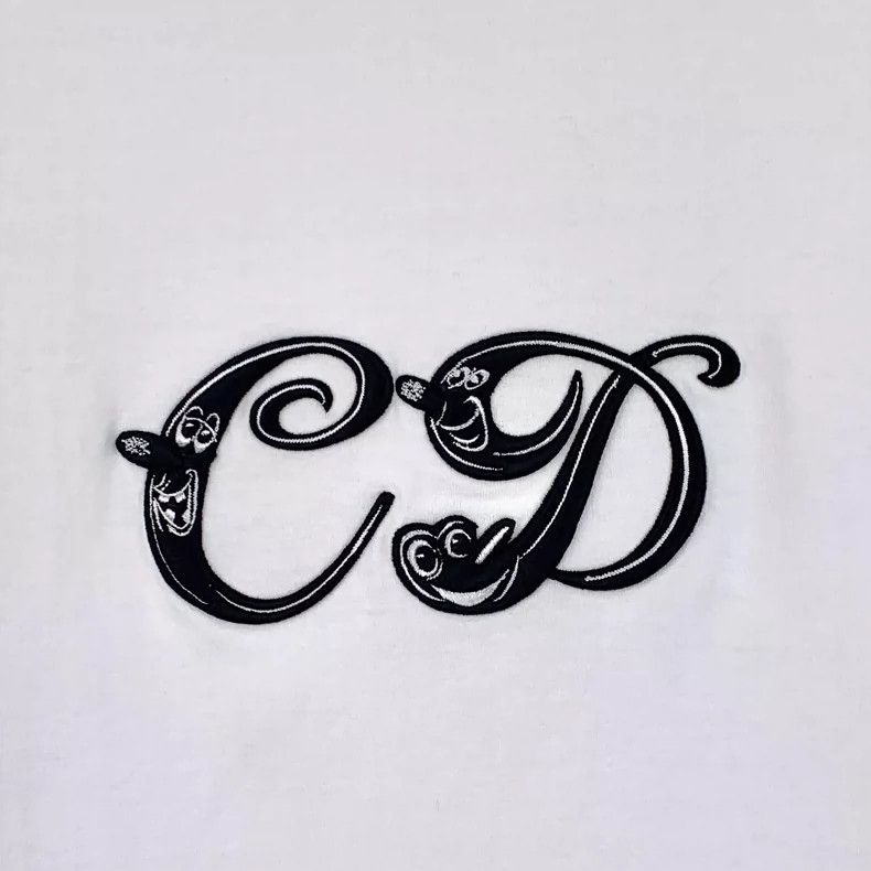 Dior Dior White Logo Embroidered Cotton T-Shirt Size US XL / EU 56 / 4 - 4 Thumbnail