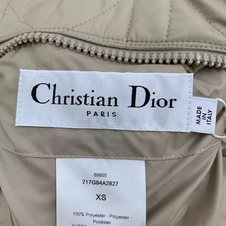 Dior Christian Dior Beige Quilted Vest with Bee Embroidery Size US XS / EU 42 / 0 - 6 Thumbnail