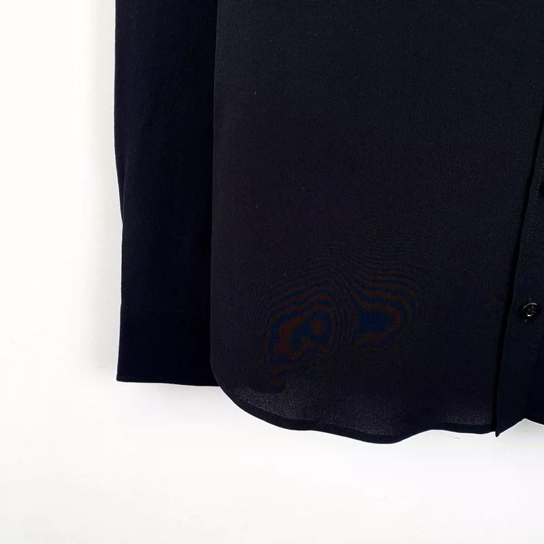 Givenchy Givenchy Black Silk Long Sleeve Shirt Size US S / EU 44-46 / 1 - 4 Thumbnail