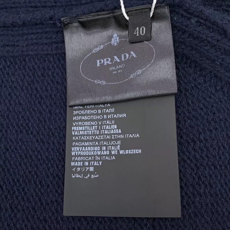 Prada Prada Navy Blue Wool Long Sleeve Sweater Size US M / EU 48-50 / 2 - 6 Thumbnail