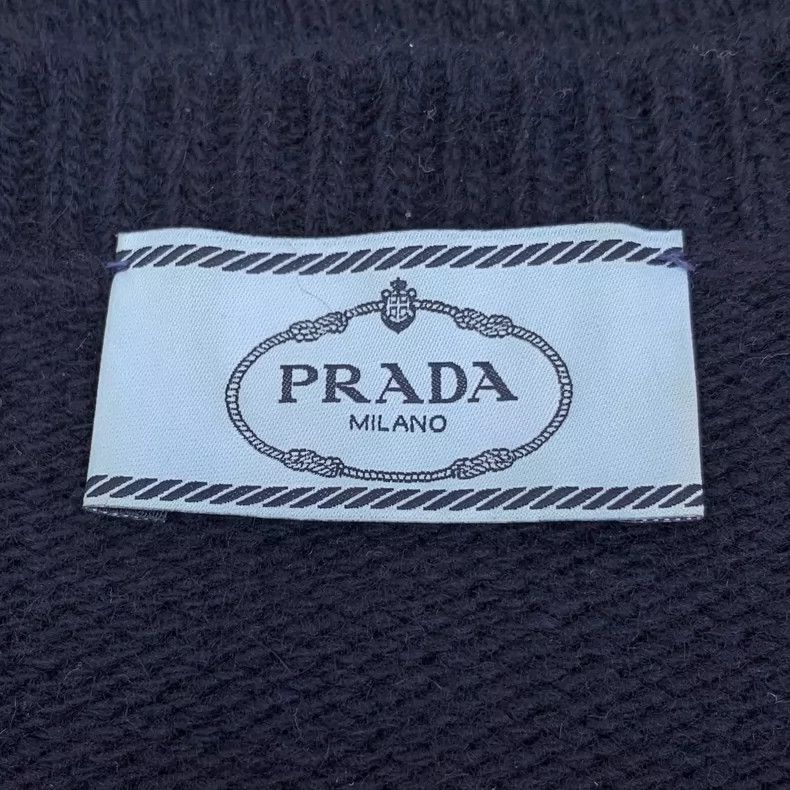 Prada Prada Navy Blue Wool Long Sleeve Sweater Size US M / EU 48-50 / 2 - 5 Thumbnail