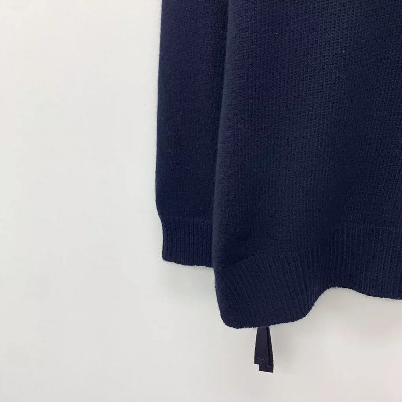 Prada Prada Navy Blue Wool Long Sleeve Sweater Size US M / EU 48-50 / 2 - 4 Thumbnail