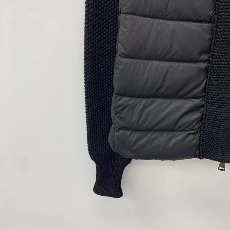 Moncler Moncler Black Logo Zip Knitted Down Jacket Size US XS / EU 42 / 0 - 4 Thumbnail