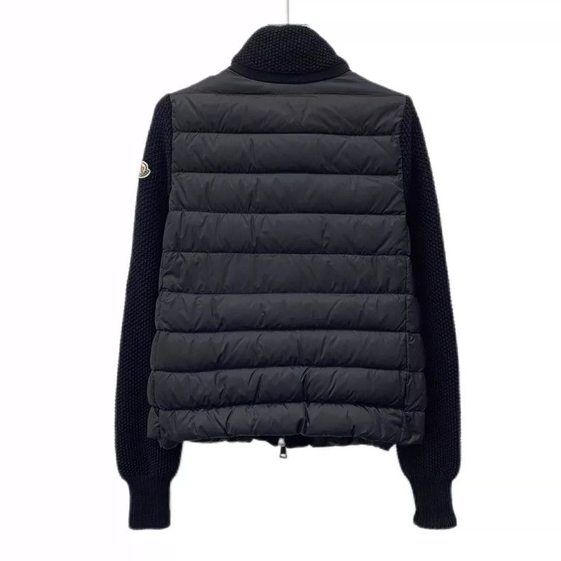 Moncler Moncler Black Logo Zip Knitted Down Jacket Size US XS / EU 42 / 0 - 2 Thumbnail