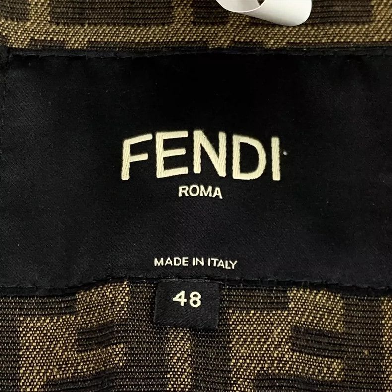 Fendi Fendi Brown Logo Print Long Sleeve Shirt Size US M / EU 48-50 / 2 - 5 Thumbnail
