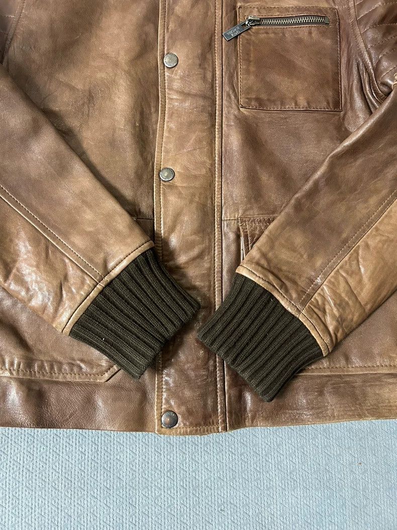 Versace Versace Men's Leather Jacket with Shearling Collar Size US L / EU 52-54 / 3 - 6 Thumbnail