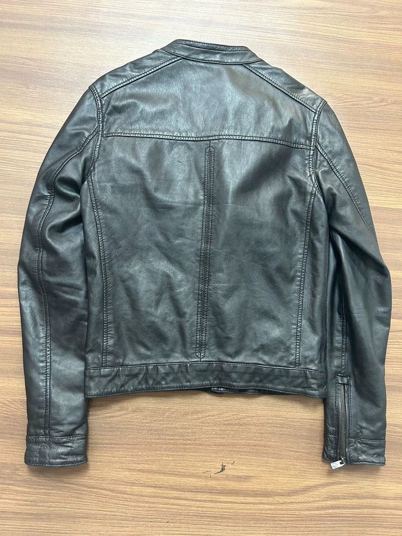 Burberry Ben Sherman Men's Leather Motorcycle Jacket Size US S / EU 44-46 / 1 - 2 Thumbnail