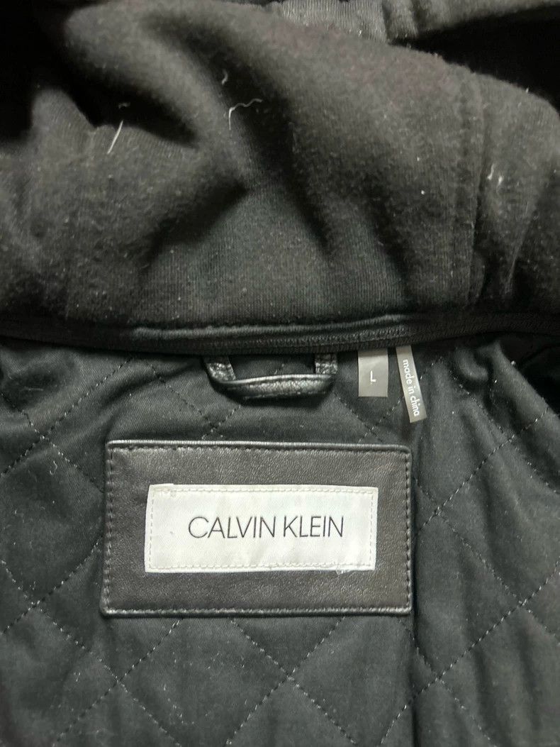 Calvin Klein 205W39NYC Calvin Klein Men's Leather Jacket with Hood Size US L / EU 52-54 / 3 - 3 Thumbnail