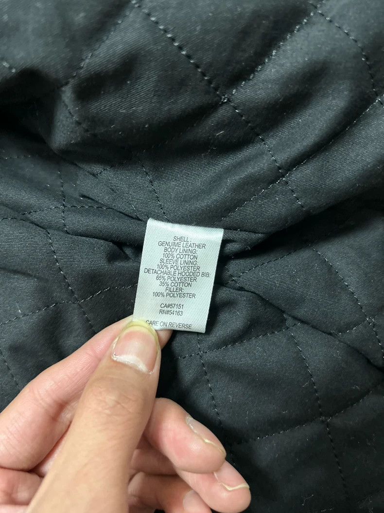 Calvin Klein 205W39NYC Calvin Klein Men's Leather Jacket with Hood Size US L / EU 52-54 / 3 - 4 Thumbnail
