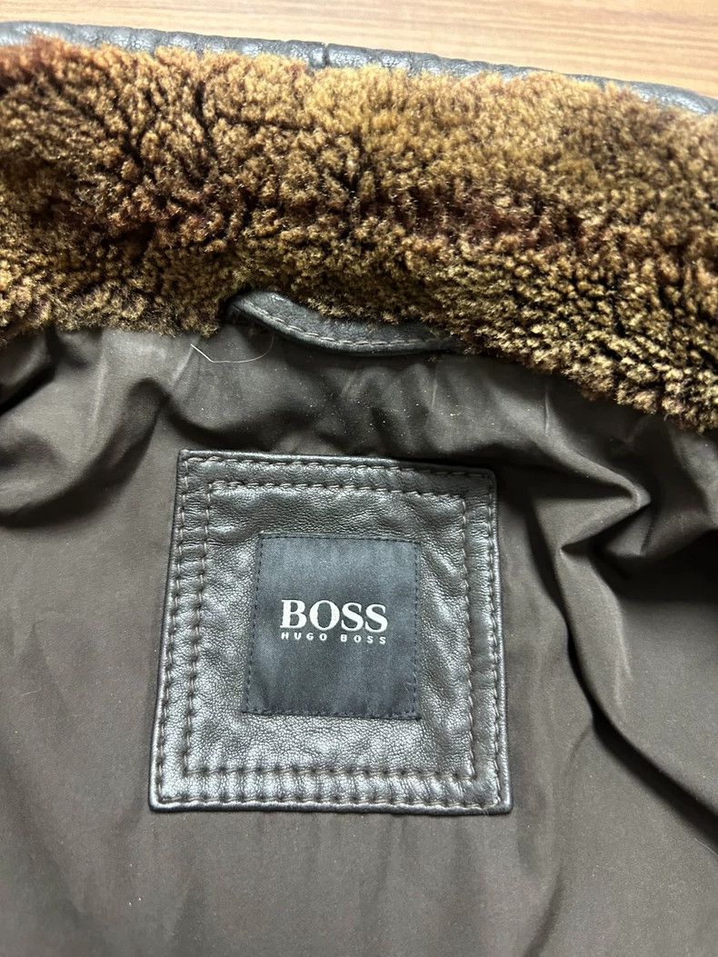 Hugo Boss Hugo BOSS Leather Coat with Fur Collar Size US XXL / EU 58 / 5 - 3 Thumbnail