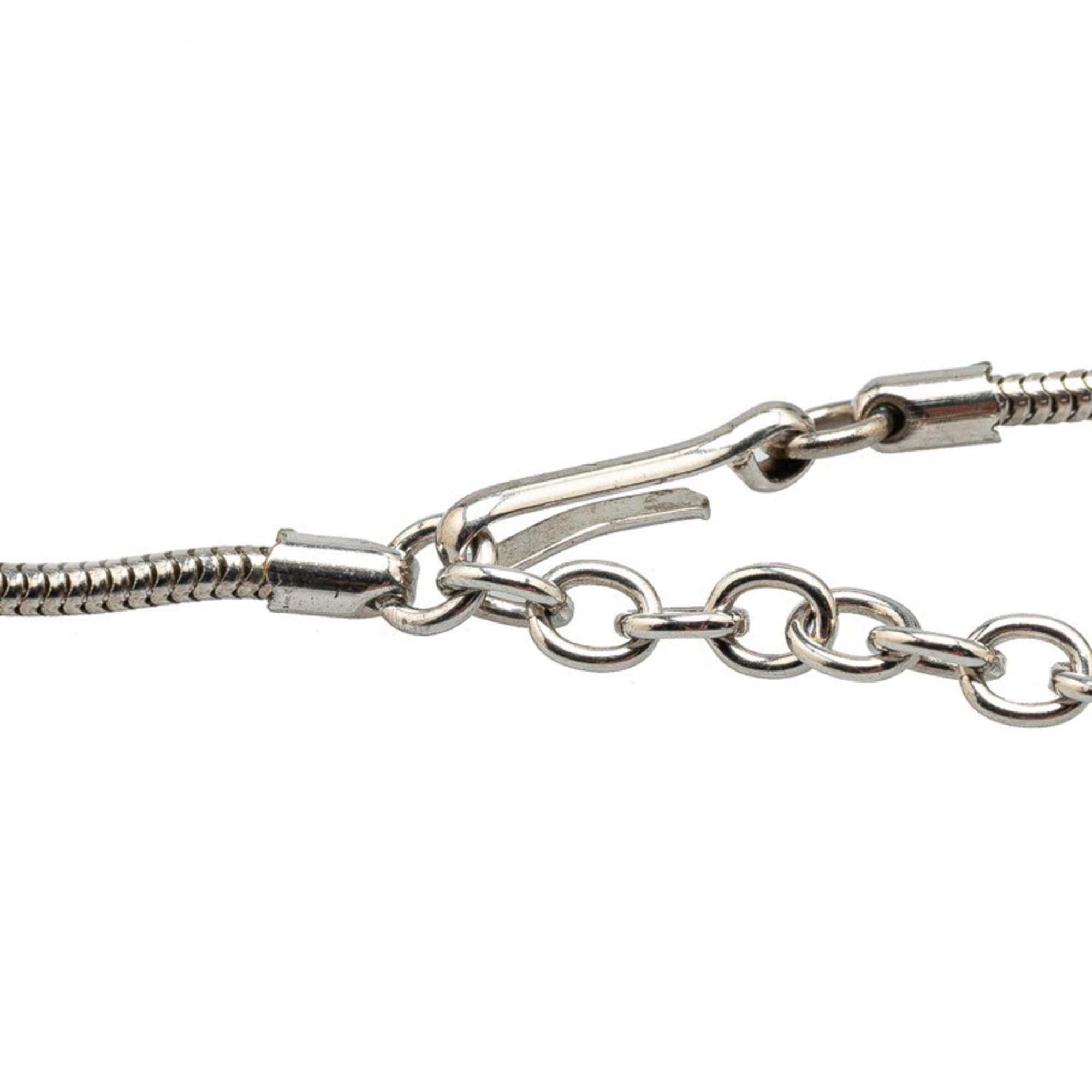 Chanel Chanel Chain Pendant Necklace Silver Black Metal Women's CHANEL Size ONE SIZE - 3 Thumbnail