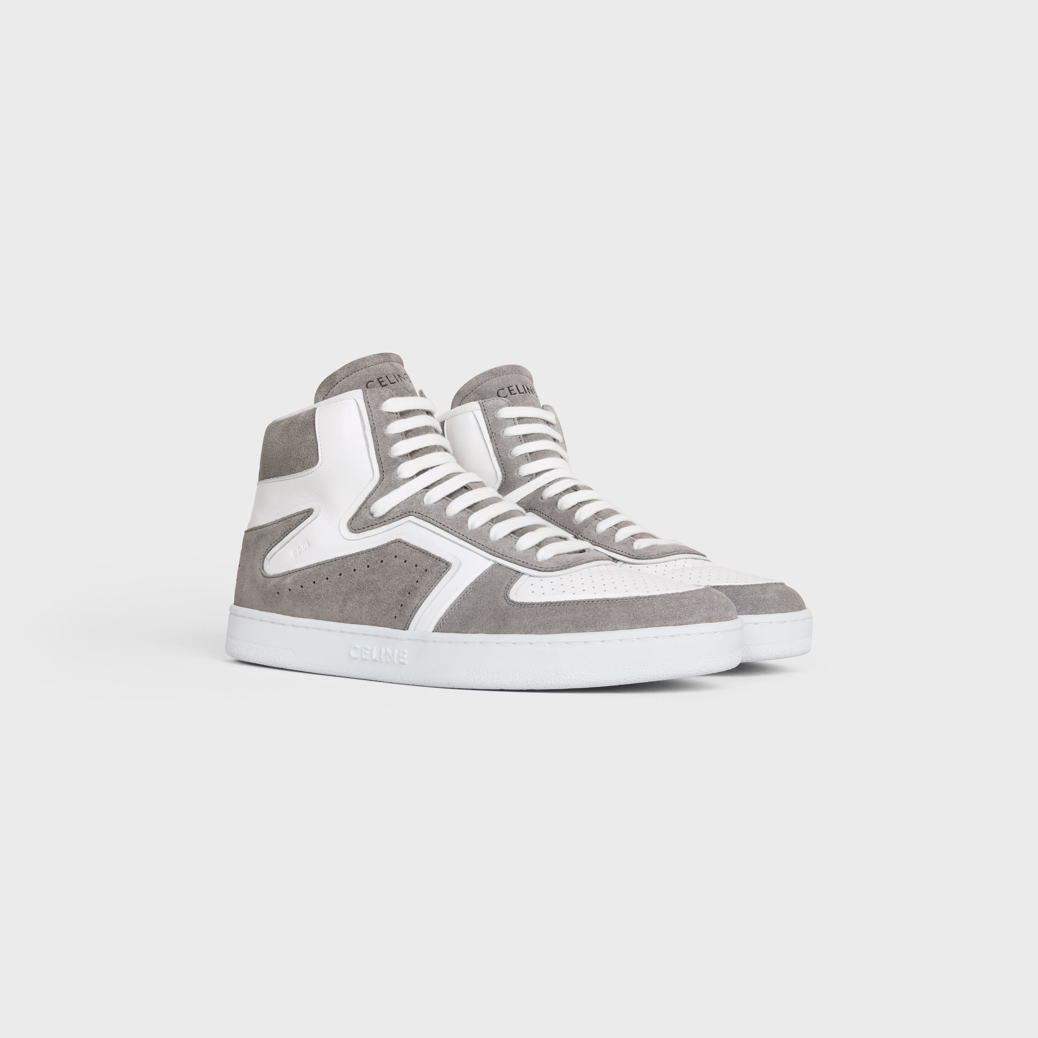 Celine trainer ct-01 high top sneaker in suede calfskin&calfskin Size US 13 / EU 46 - 2 Thumbnail