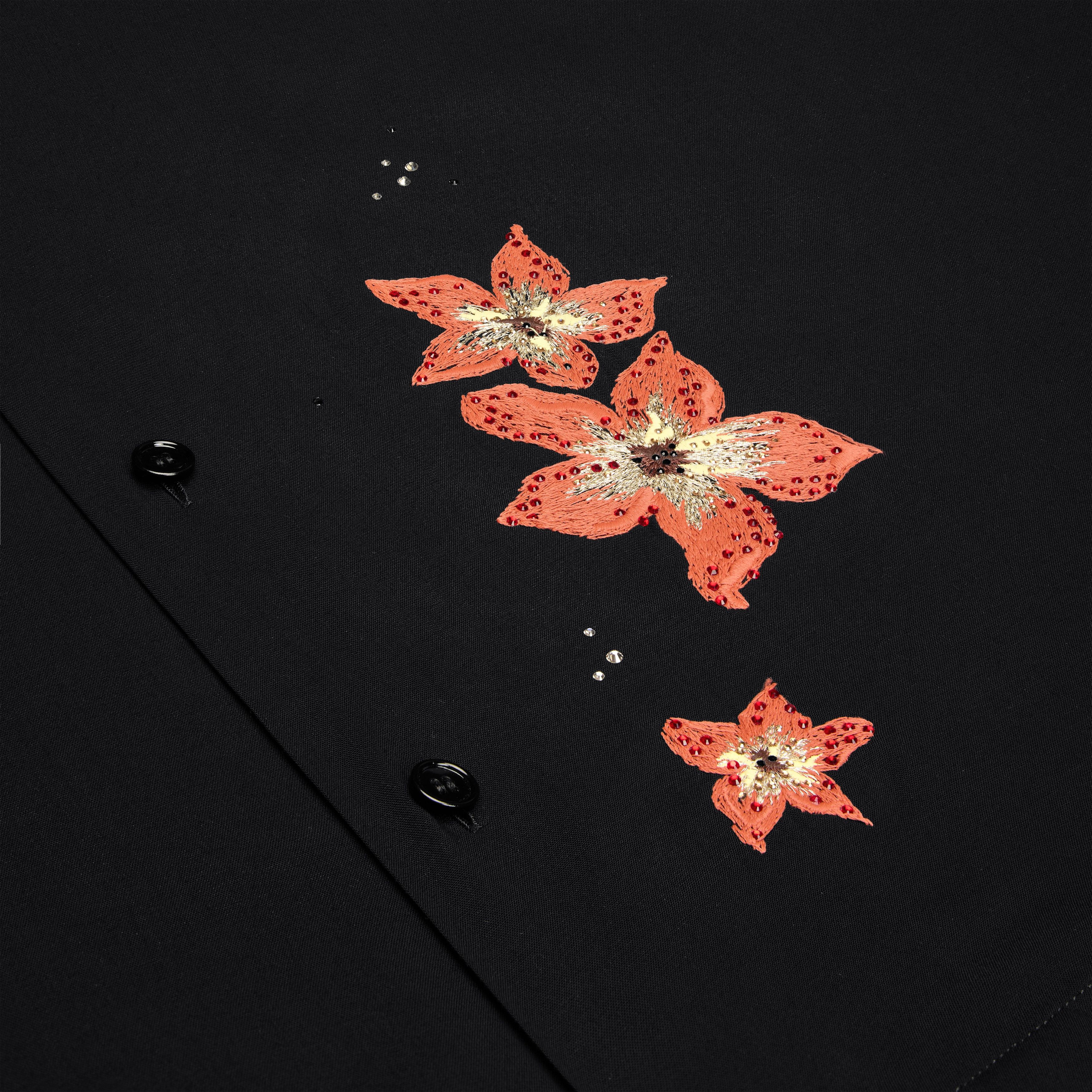 Celine embroidered hawaiian shirt in viscose Size US S / EU 44-46 / 1 - 4 Thumbnail