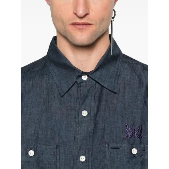Needles NEEDLES Men Long Tops QV291 BLUE Size US M / EU 48-50 / 2 - 5 Thumbnail