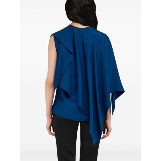 Salvatore Ferragamo SALVATORE FERRAGAMO Women Blouses 13G521 0780682 BLBIA BLUE Size M / US 6-8 / IT 42-44 - 4 Thumbnail