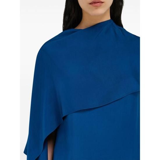 Salvatore Ferragamo SALVATORE FERRAGAMO Women Blouses 13G521 0780682 BLBIA BLUE Size M / US 6-8 / IT 42-44 - 3 Thumbnail