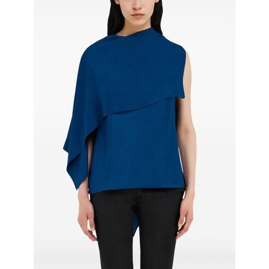 Salvatore Ferragamo SALVATORE FERRAGAMO Women Blouses 13G521 0780682 BLBIA BLUE Size M / US 6-8 / IT 42-44 - 6 Thumbnail