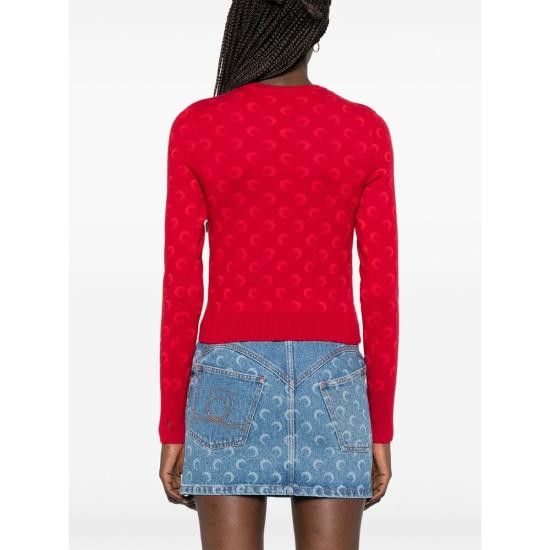 Marine Serre MARINE SERRE Women Jackets WTK014A CKNI0530 RD10 RED Size S / US 4 / IT 40 - 2 Thumbnail