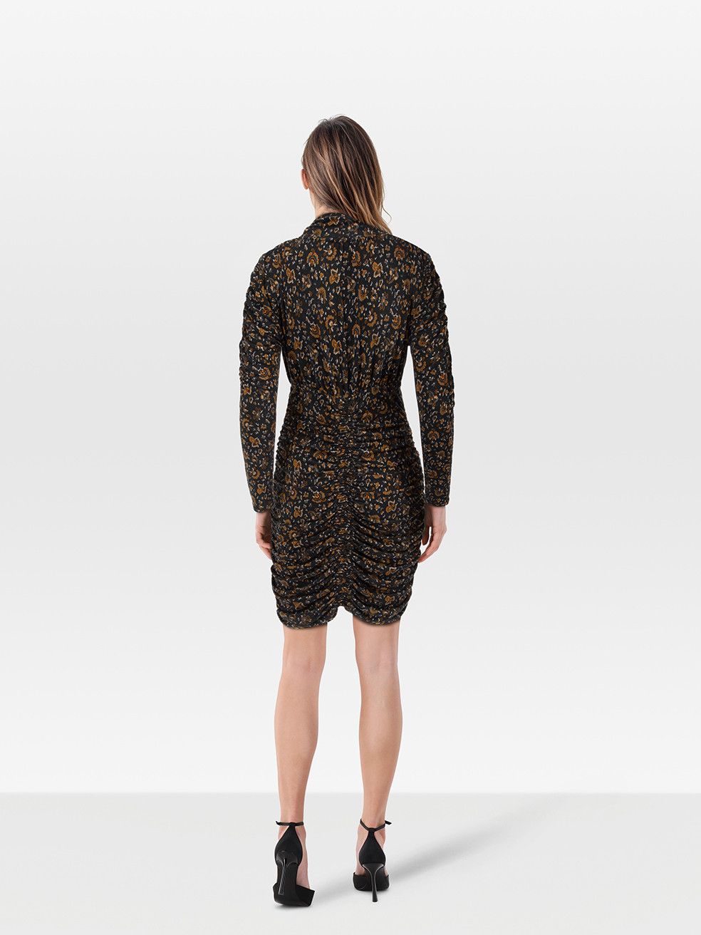 Veronica Beard Ruched Floral Print Dress Size S / US 4 / IT 40 - 2 Thumbnail