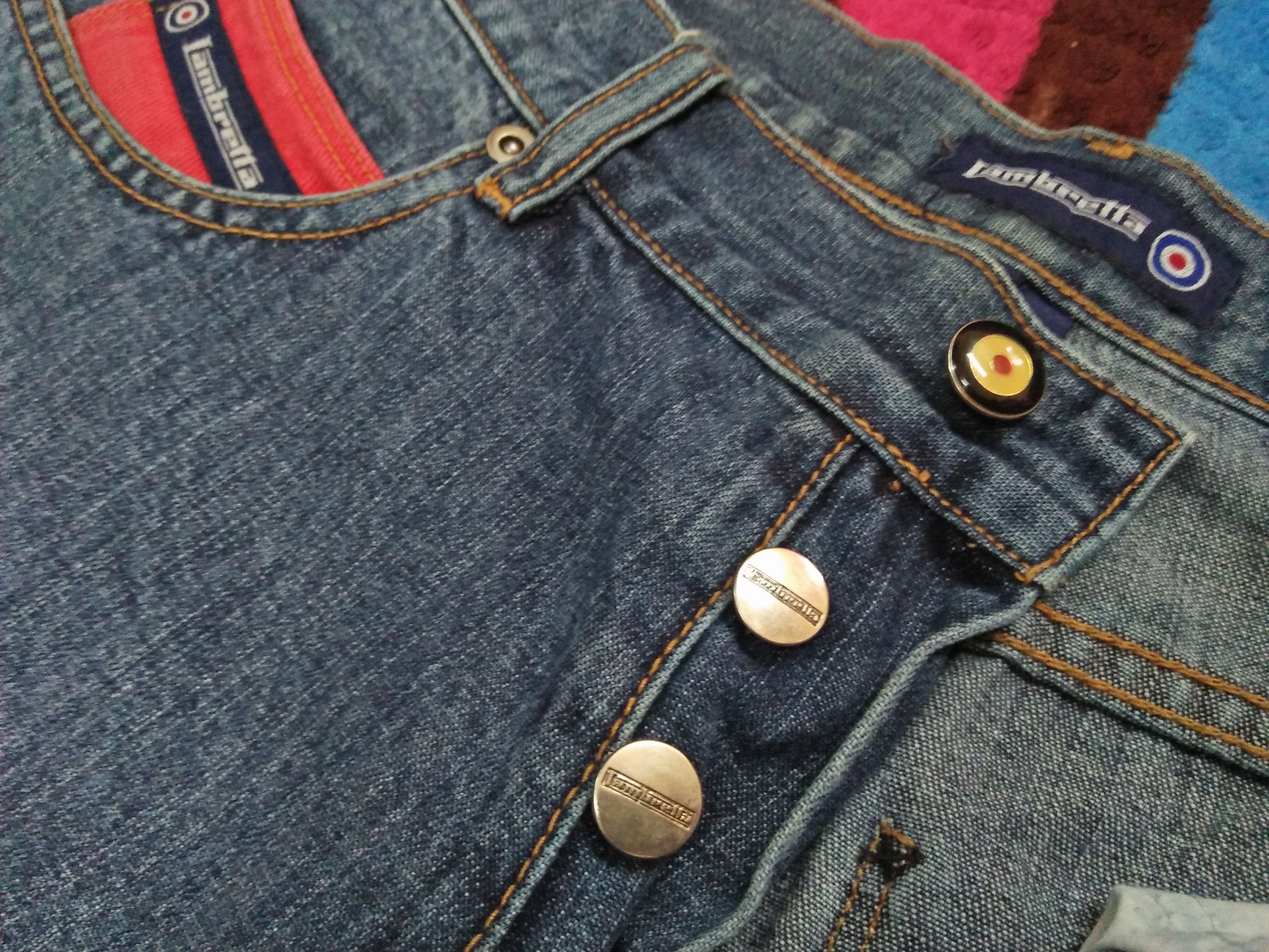Lambretta LAMBRETTA Union Jack Flag Y2K England Straight Fit Jeans Size US 32 / EU 48 - 4 Thumbnail