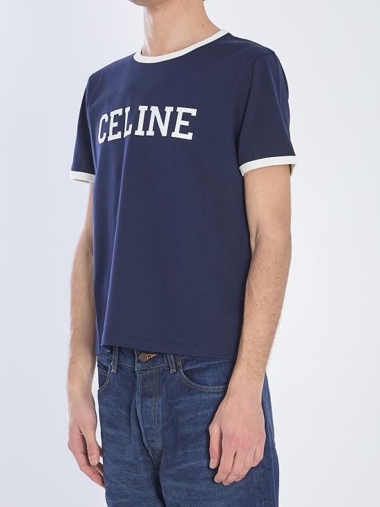 CELINE Men T-Shirts RX02R507Z BLUE