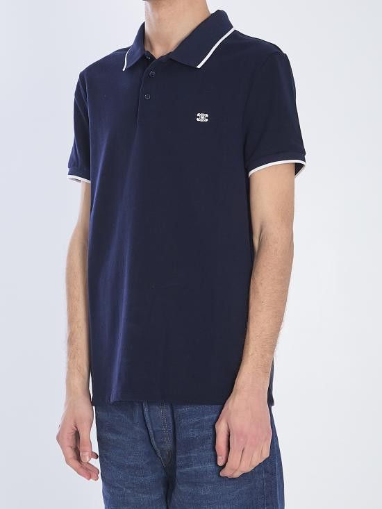Celine CELINE Men Polo Shirts 2X75H0ZWR BLUE Size US M / EU 48-50 / 2 - 2 Thumbnail