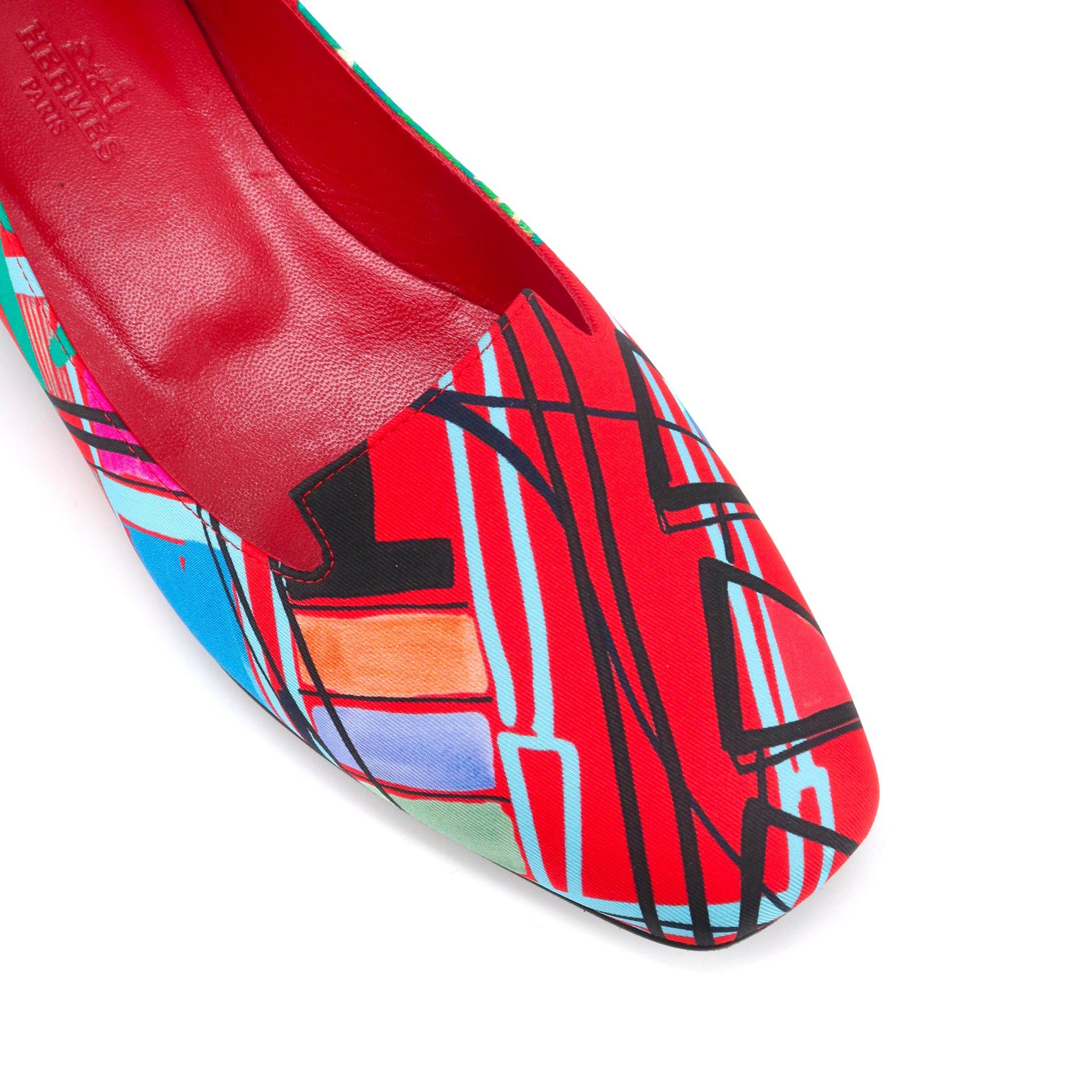 Hermes HERMÈS - Holly Hermès loafers in multicolored canvas (T37) Size US 6 / IT 36 - 4 Thumbnail