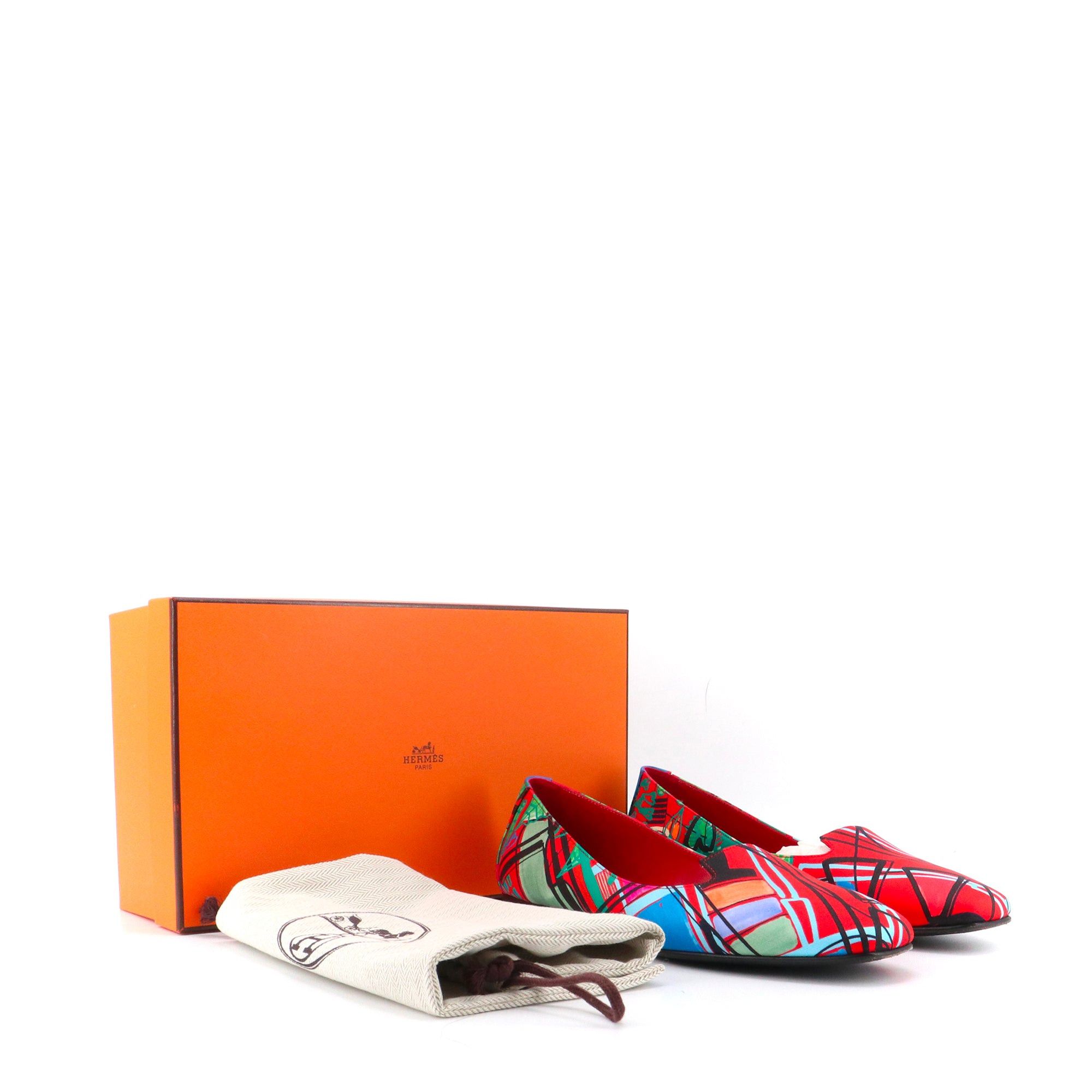 Hermes HERMÈS - Holly Hermès loafers in multicolored canvas (T37) Size US 6 / IT 36 - 7 Thumbnail