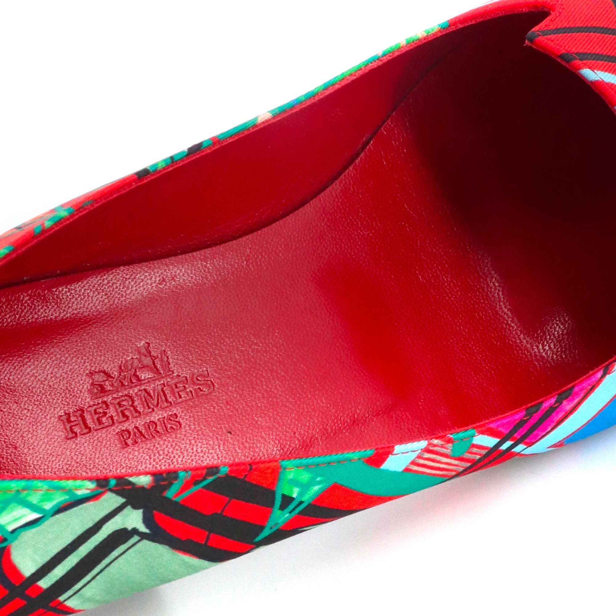 Hermes HERMÈS - Holly Hermès loafers in multicolored canvas (T37) Size US 6 / IT 36 - 6 Thumbnail