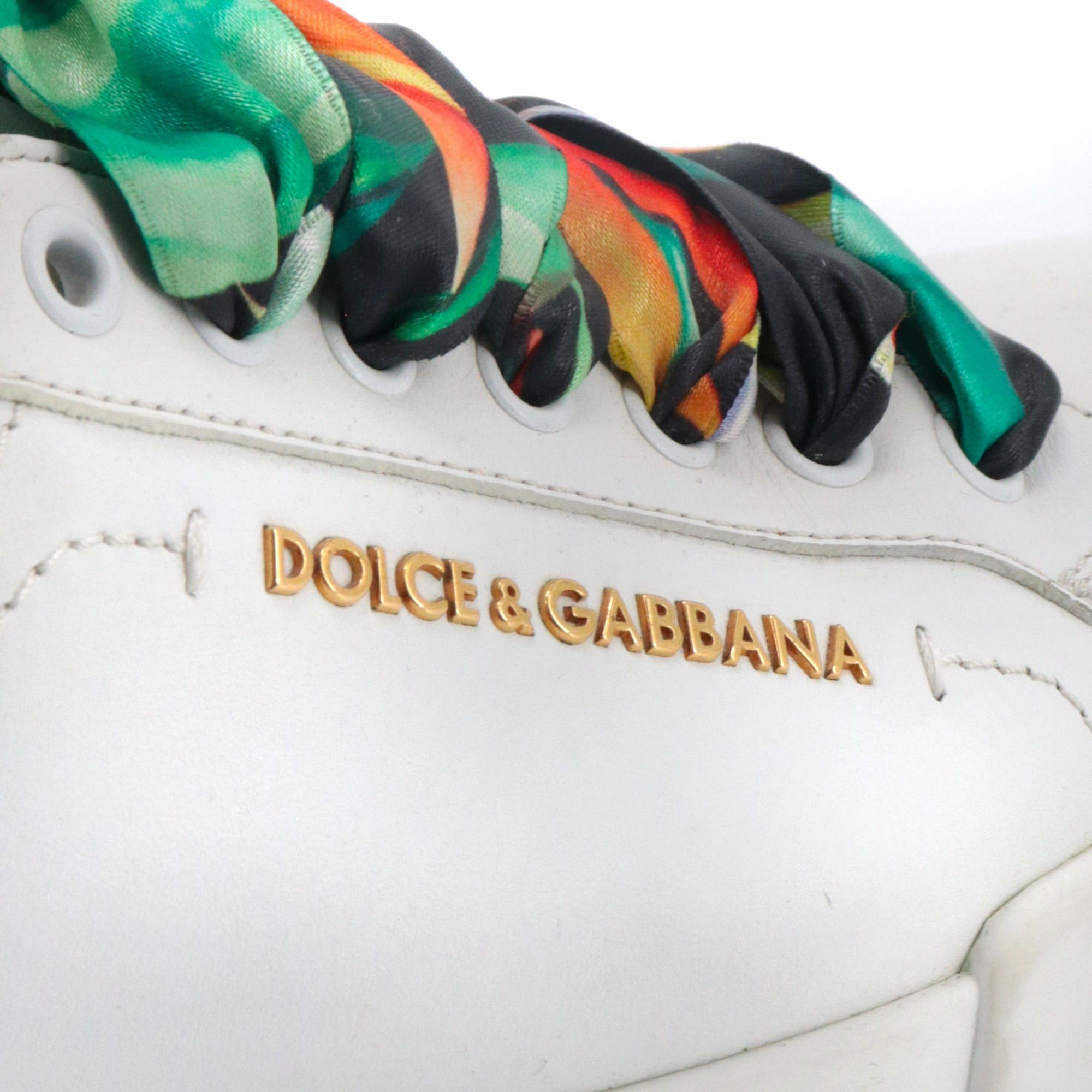 Dolce & Gabbana DOLCE & GABBANA - Dolce & Gabbana Portofino sneakers in white leather (T38) Size US 7 / IT 37 - 4 Thumbnail