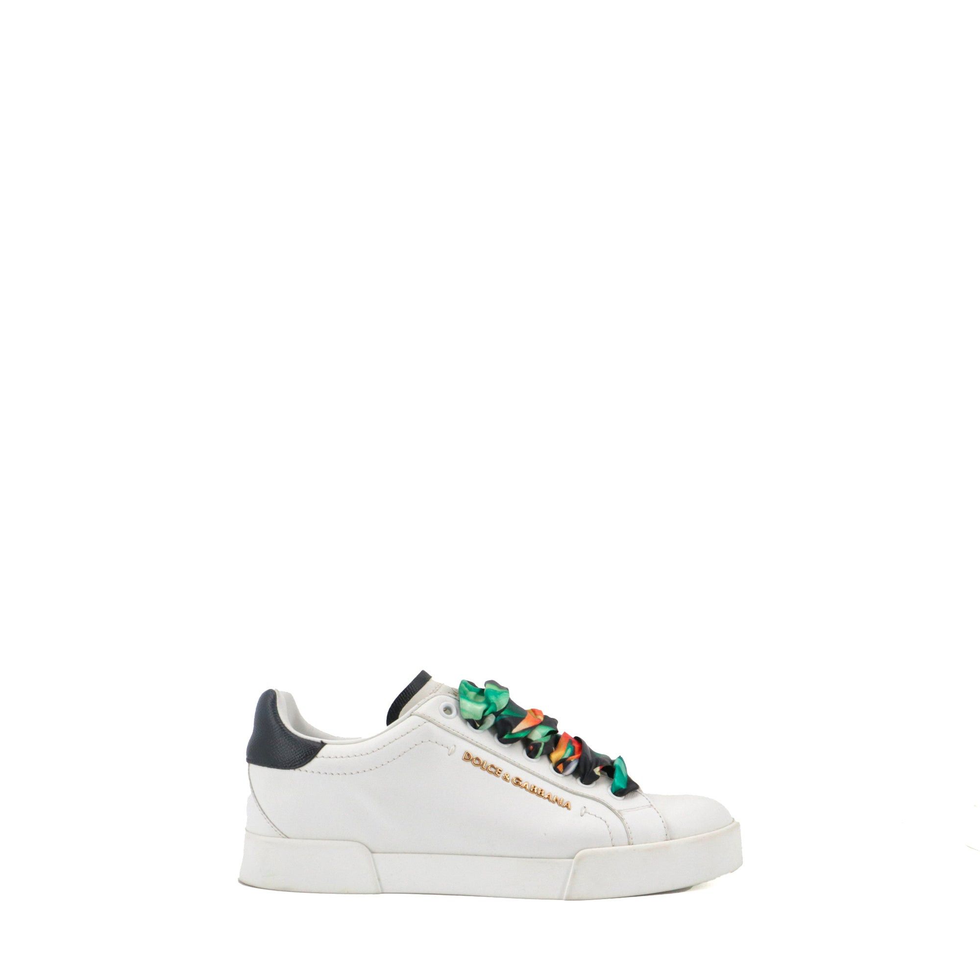 Dolce & Gabbana DOLCE & GABBANA - Dolce & Gabbana Portofino sneakers in white leather (T38) Size US 7 / IT 37 - 2 Thumbnail
