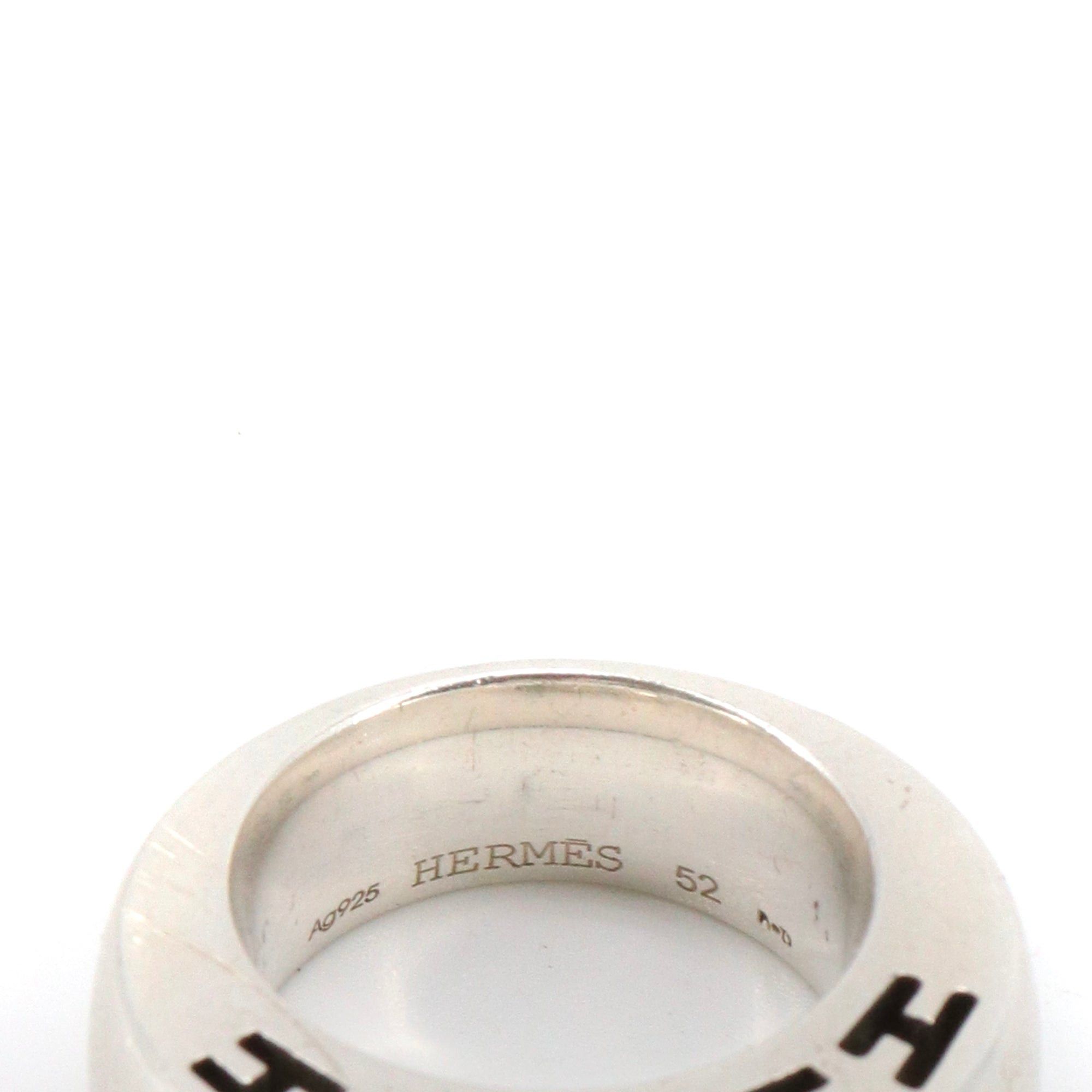 Hermes HERMÈS - Clarté Hermès ring in silver (T52) Size ONE SIZE - 4 Thumbnail