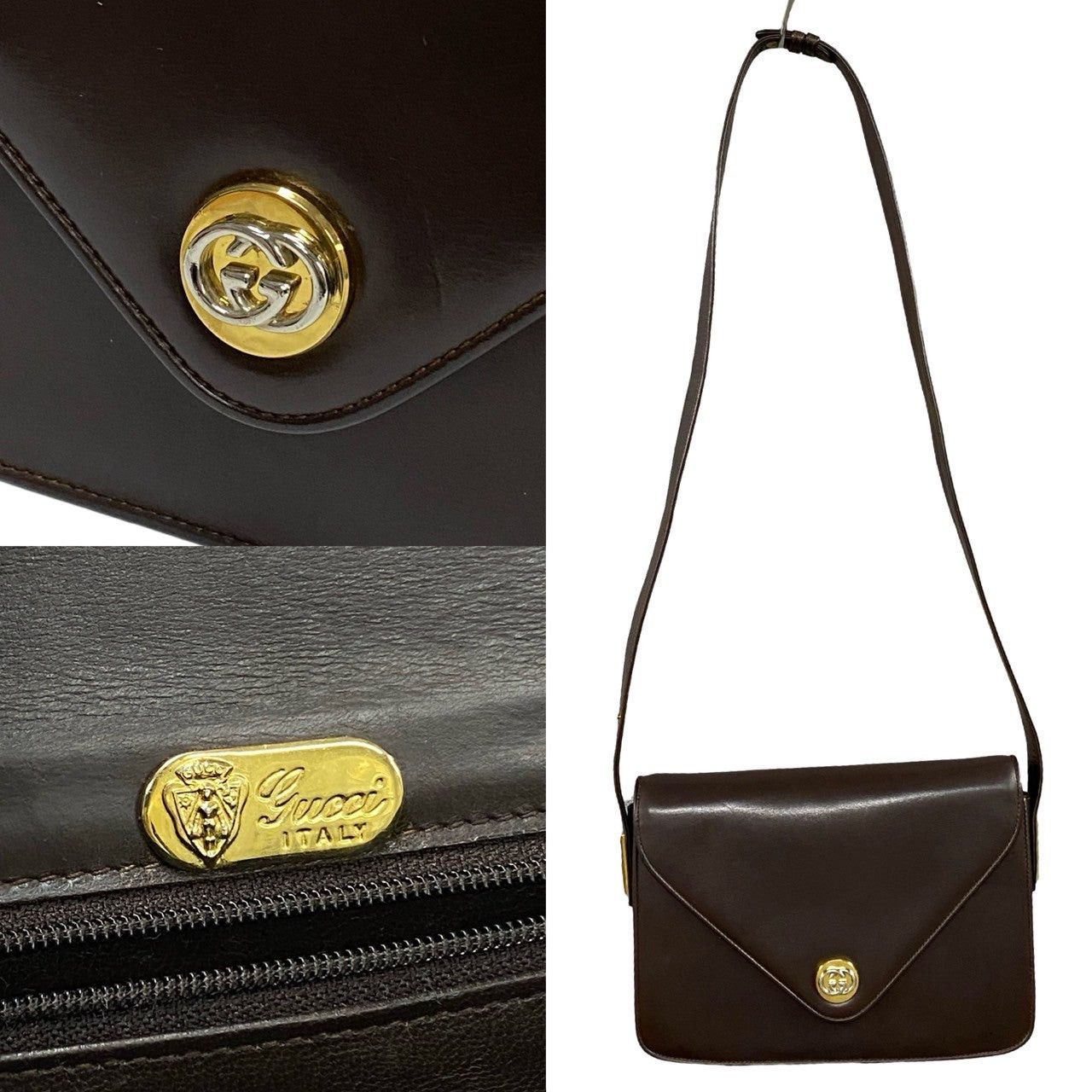 Gucci Gucci Shoulder Bag Brown Leather Size ONE SIZE - 3 Thumbnail