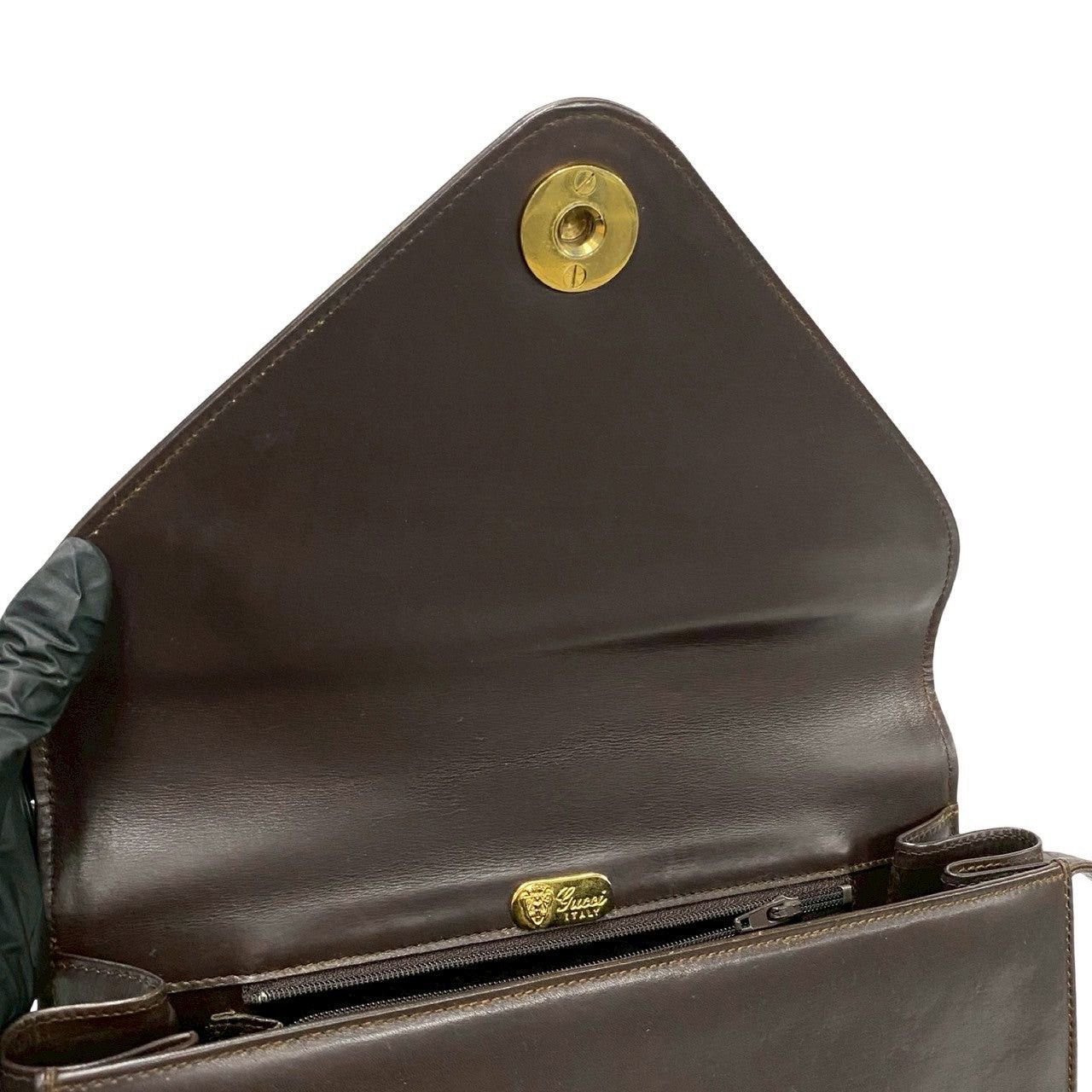 Gucci Gucci Shoulder Bag Brown Leather Size ONE SIZE - 8 Thumbnail