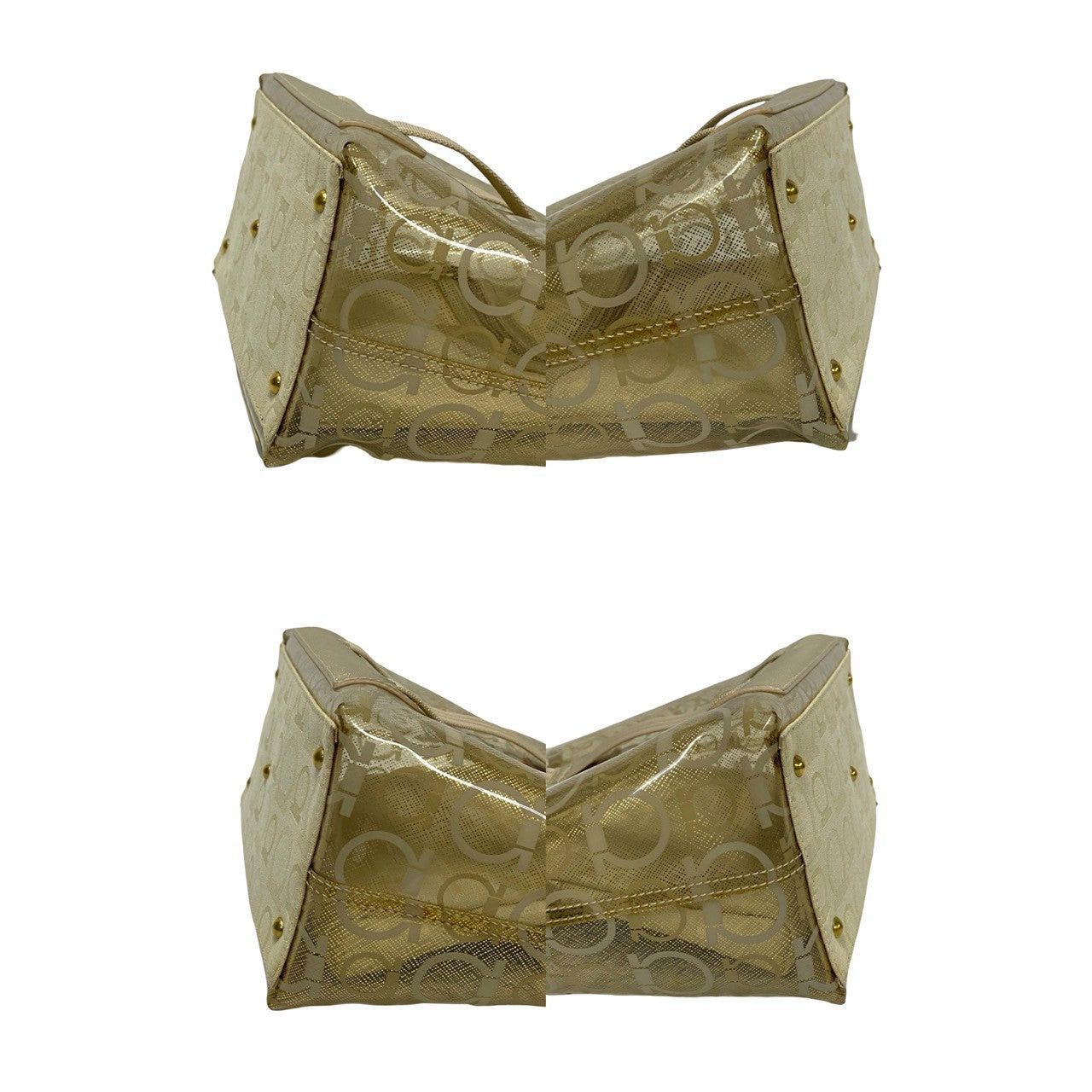 Salvatore Ferragamo Salvatore Ferragamo Tote Bag Gold Vinyl Size ONE SIZE - 7 Thumbnail