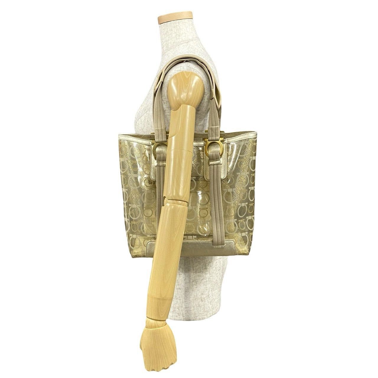Salvatore Ferragamo Salvatore Ferragamo Tote Bag Gold Vinyl Size ONE SIZE - 2 Thumbnail