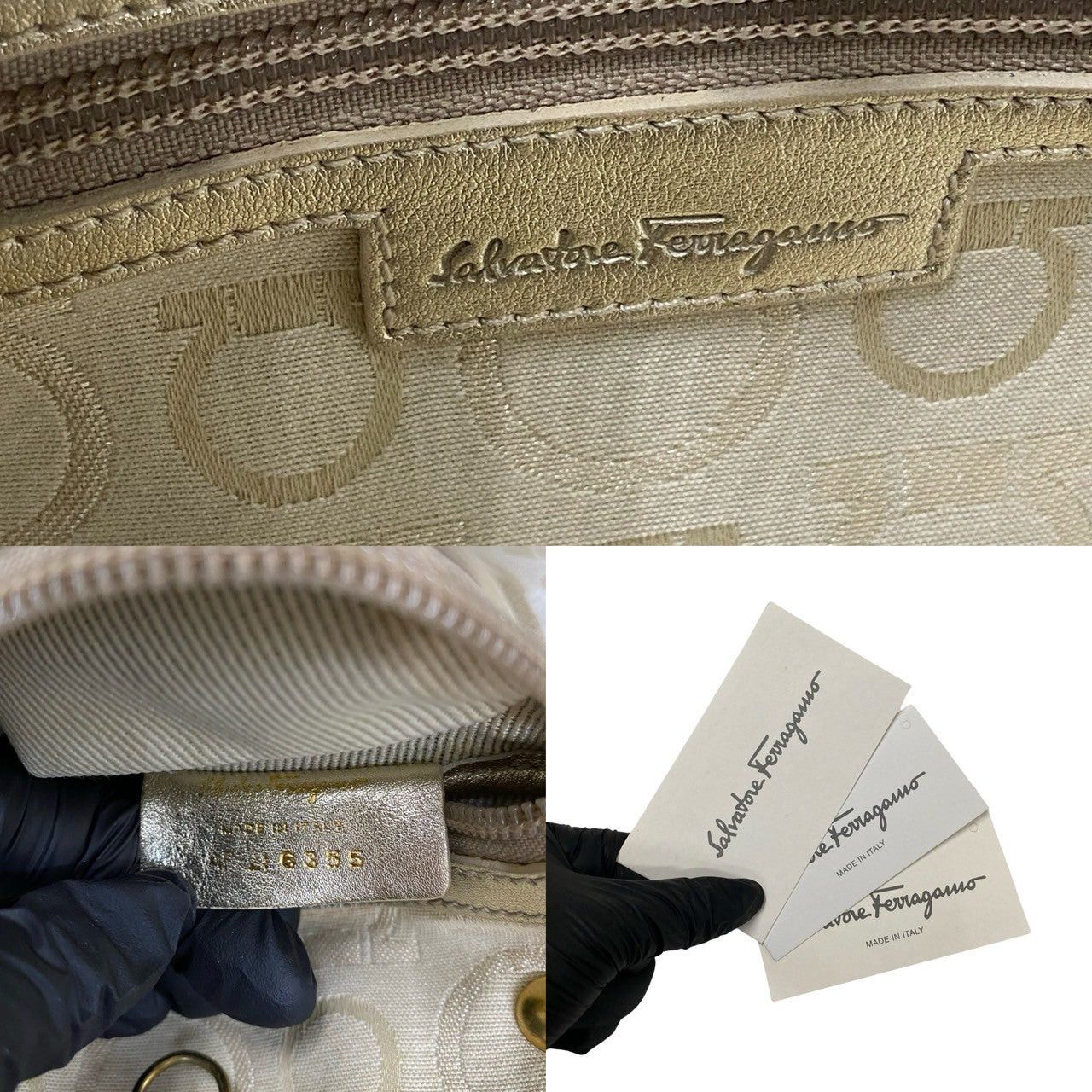 Salvatore Ferragamo Salvatore Ferragamo Tote Bag Gold Vinyl Size ONE SIZE - 3 Thumbnail