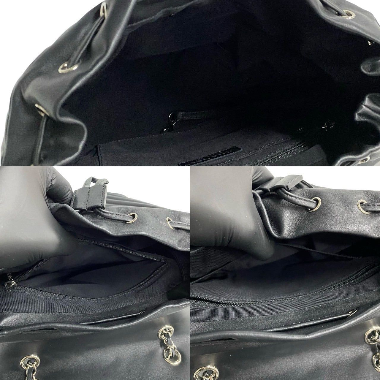 Chanel Chanel Backpack Black Leather Size ONE SIZE - 8 Thumbnail