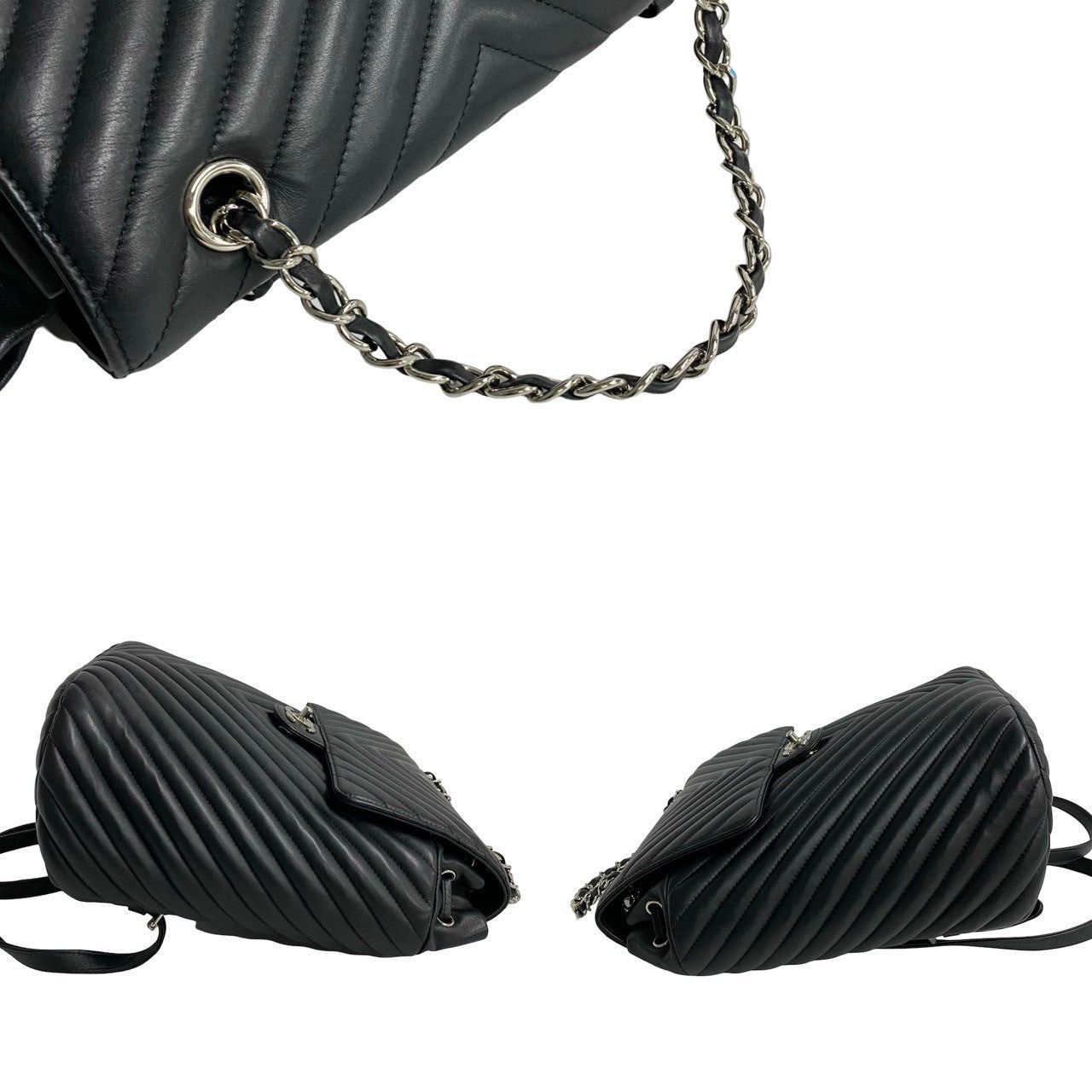 Chanel Chanel Backpack Black Leather Size ONE SIZE - 5 Thumbnail