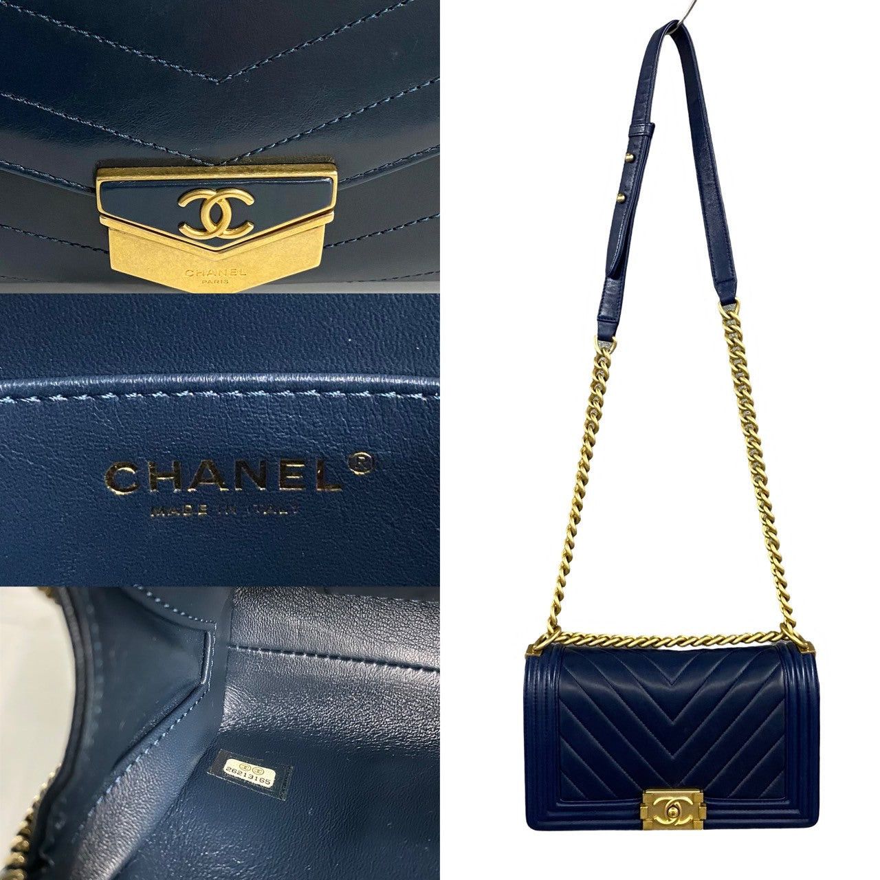 Chanel Chanel Shoulder Bag Blue Leather Size ONE SIZE - 3 Thumbnail