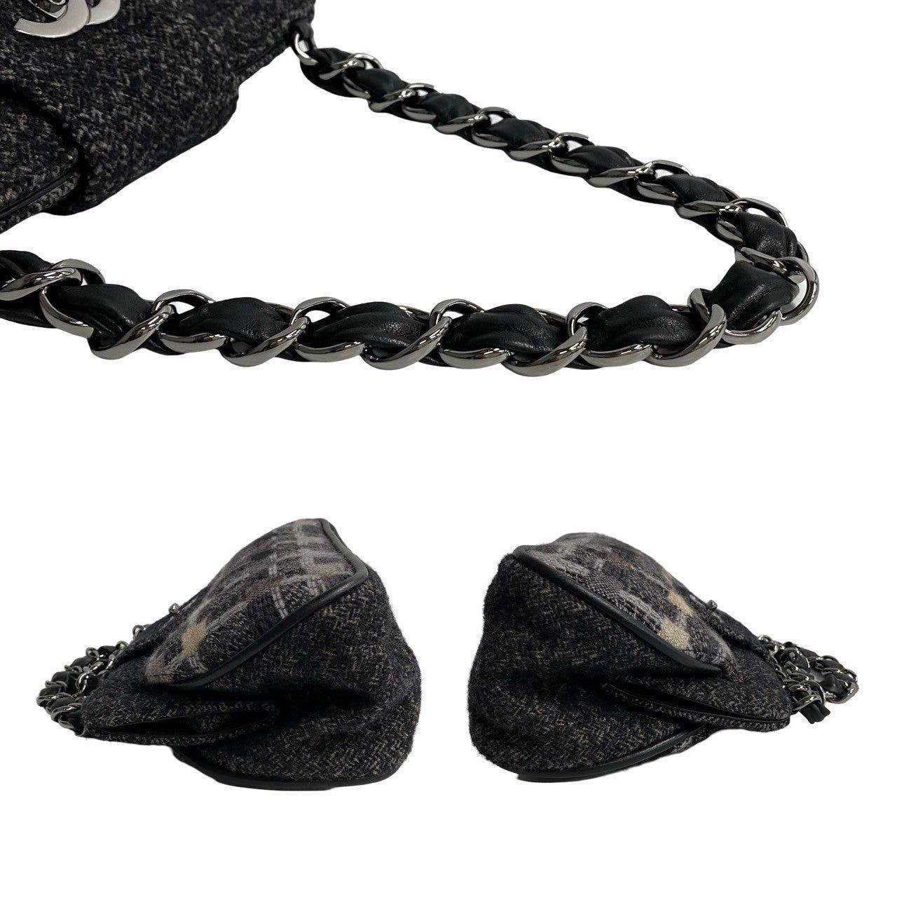Chanel Chanel Shoulder Bag Black Tweed Size ONE SIZE - 5 Thumbnail
