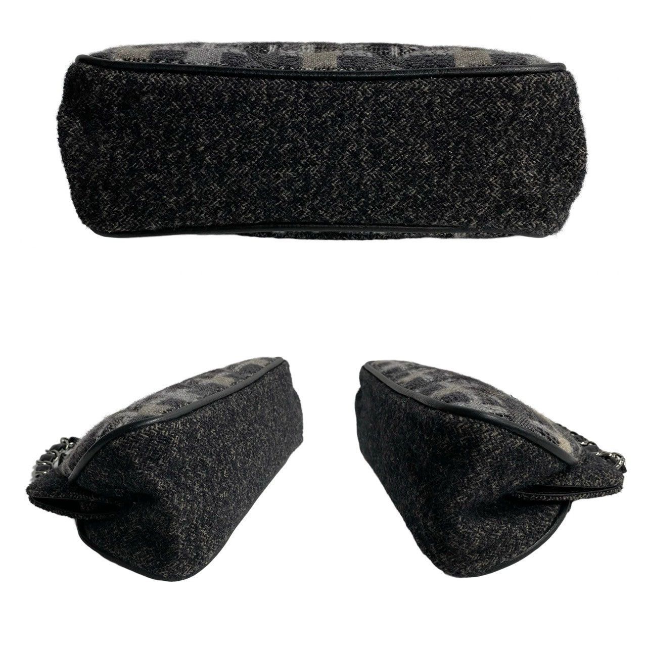 Chanel Chanel Shoulder Bag Black Tweed Size ONE SIZE - 6 Thumbnail